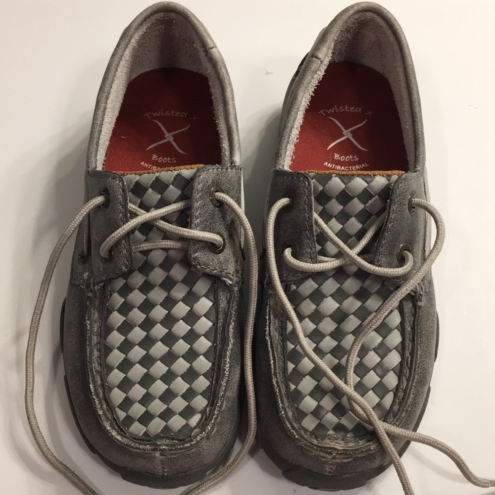 Twisted X Gray Driving Moc - Girls 2.5